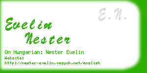 evelin nester business card